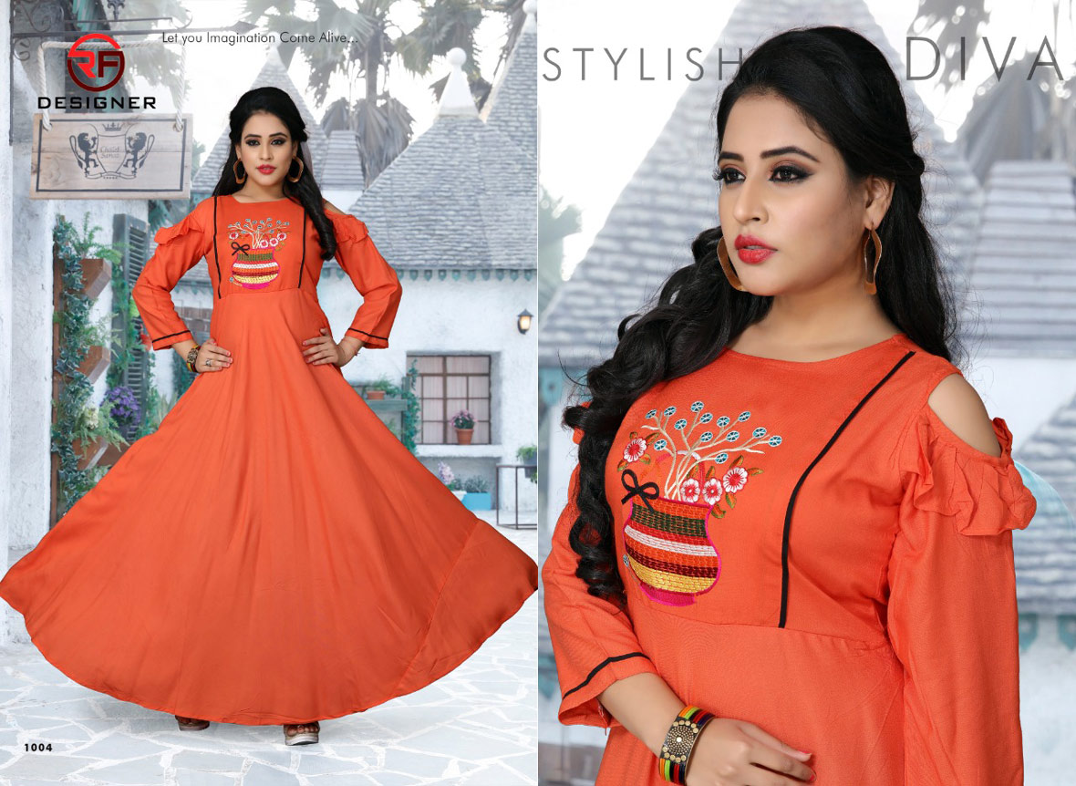 R F Designer Launch Rajwadi Vol-1 Thread Work Plain Kurti R F Designer Launch Rajwadi Vol-1 Thread Work Plain Kurti